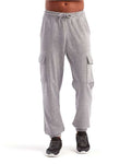 TriDri TD604 Unisex Riley Cargo Joggers - Heather Grey - model front