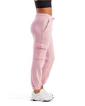 TriDri TD604 Unisex Riley Cargo Joggers - Light Pink - model side