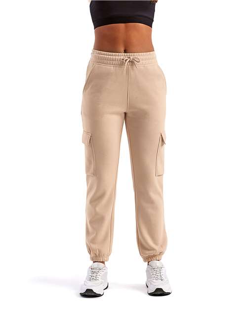 TriDri TD604 Unisex Riley Cargo Joggers - Nude - model front