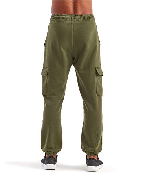 TriDri TD604 Unisex Riley Cargo Joggers - Olive - model back