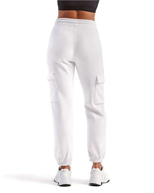 TriDri TD604 Unisex Riley Cargo Joggers - White - model back