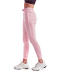 TriDri TD055 Women's Fitted Maria Joggers - Light Pink - model side