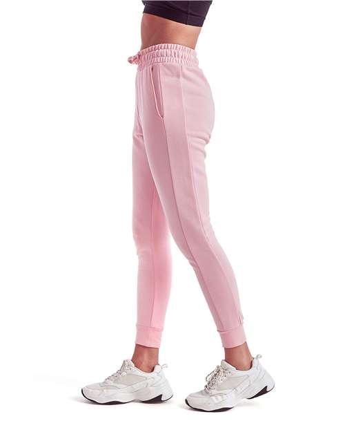 TriDri TD055 Women's Fitted Maria Joggers - Light Pink - model side