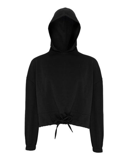 Women's Cropped Maria Hooded Sweatshirt in Black
