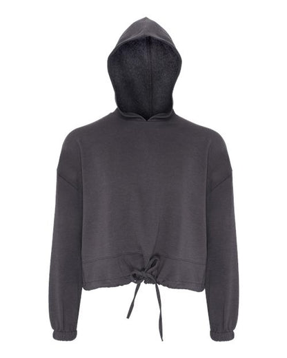 Women's Cropped Maria Hooded Sweatshirt in Charcoal