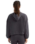 TriDri TD085 Women's Cropped Maria Hooded Sweatshirt - Charcoal - model back