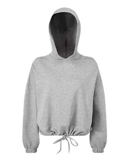 Women's Cropped Maria Hooded Sweatshirt in Heather Grey