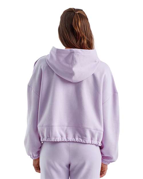 TriDri TD085 Women's Cropped Maria Hooded Sweatshirt - Lilac - model back