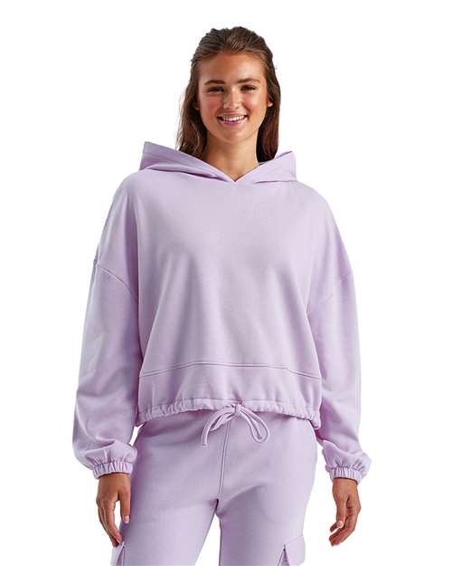 TriDri TD085 Women's Cropped Maria Hooded Sweatshirt - Lilac - model front