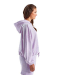 TriDri TD085 Women's Cropped Maria Hooded Sweatshirt - Lilac - model side