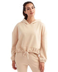 TriDri TD085 Women's Cropped Maria Hooded Sweatshirt - Nude - model front