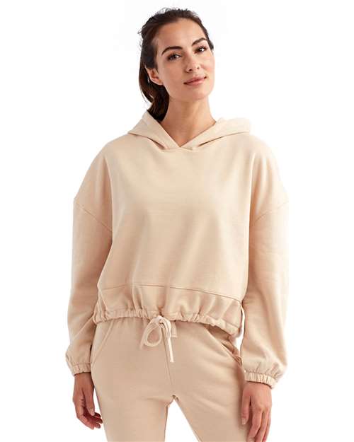 TriDri TD085 Women's Cropped Maria Hooded Sweatshirt - Nude - model front