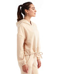 TriDri TD085 Women's Cropped Maria Hooded Sweatshirt - Nude - model side