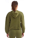 TriDri TD085 Women's Cropped Maria Hooded Sweatshirt - Olive - model back