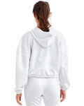TriDri TD085 Women's Cropped Maria Hooded Sweatshirt - White - model back