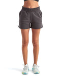 TriDri TD062 Women's Maria Jogger Shorts - Charcoal - model front