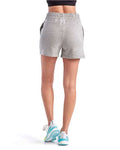 TriDri TD062 Women's Maria Jogger Shorts - Heather Grey - model back