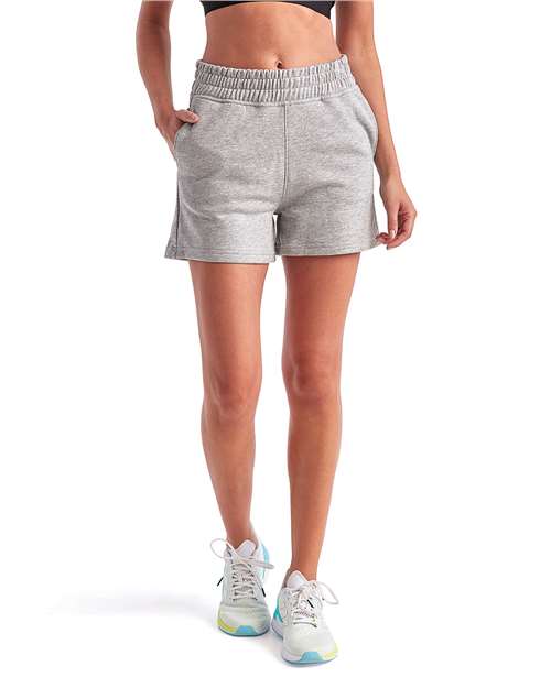 TriDri TD062 Women's Maria Jogger Shorts - Heather Grey - model front
