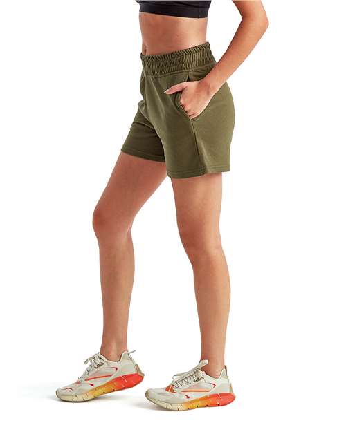 TriDri TD062 Women's Maria Jogger Shorts - Olive - model side