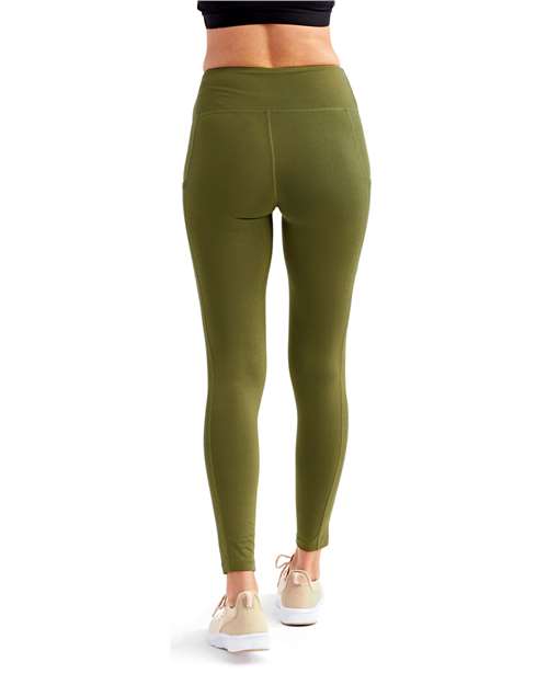 TriDri TD304 Women's Mesh Pocket Danica Leggings - Olive - model back