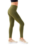 TriDri TD304 Women's Mesh Pocket Danica Leggings - Olive - model side