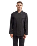 Artisan Collection by Reprime RP657 Unisex Recycled Chef Coat - Black - model front