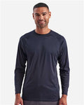 TriDri TD050 Unisex Panelled Long Sleeve Tech T-Shirt - French Navy - model front