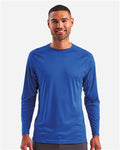 TriDri TD050 Unisex Panelled Long Sleeve Tech T-Shirt - Royal - model front
