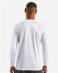 TriDri TD050 Unisex Panelled Long Sleeve Tech T-Shirt - White - model back
