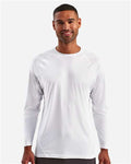 TriDri TD050 Unisex Panelled Long Sleeve Tech T-Shirt - White - model front