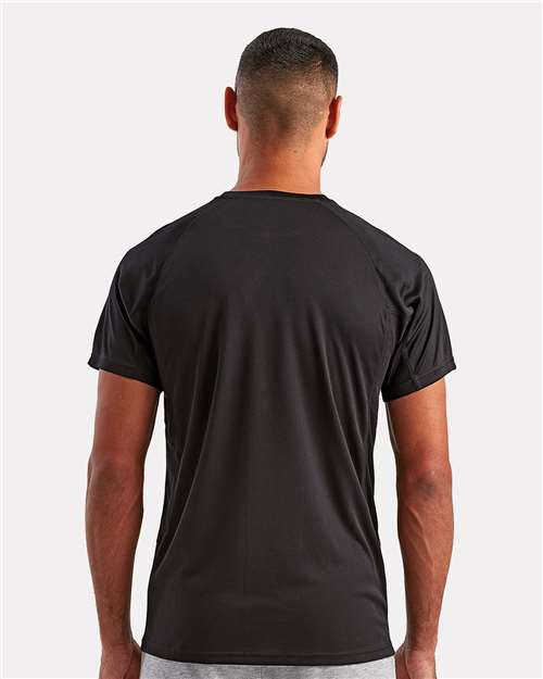 TriDri TD011 Unisex Panelled Tech T-Shirt - Black - model back