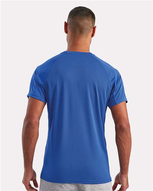 TriDri TD011 Unisex Panelled Tech T-Shirt - Royal - model back