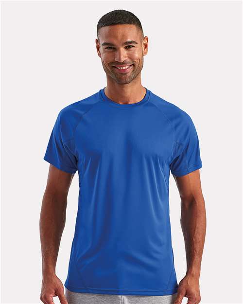 TriDri TD011 Unisex Panelled Tech T-Shirt - Royal - model front