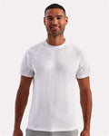 TriDri TD011 Unisex Panelled Tech T-Shirt - White - model front