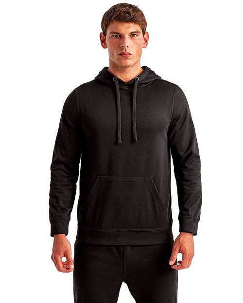 TriDri TD448 Unisex Spun Dyed Hooded Sweatshirt - Black - model front