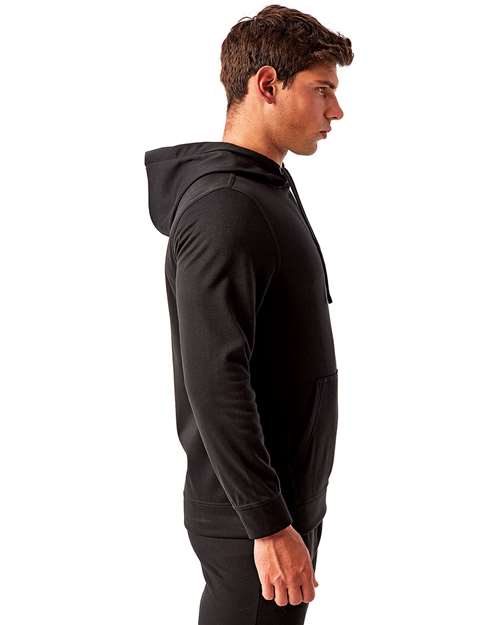 TriDri TD448 Unisex Spun Dyed Hooded Sweatshirt - Black - model side