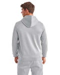 TriDri TD448 Unisex Spun Dyed Hooded Sweatshirt - Grey Melange - model back