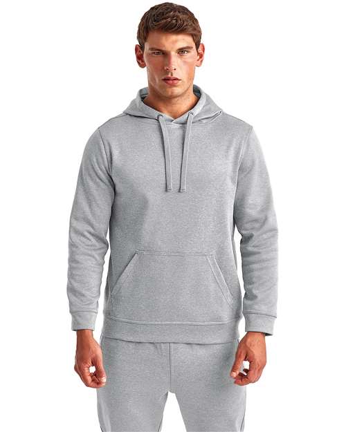 TriDri TD448 Unisex Spun Dyed Hooded Sweatshirt - Grey Melange - model front