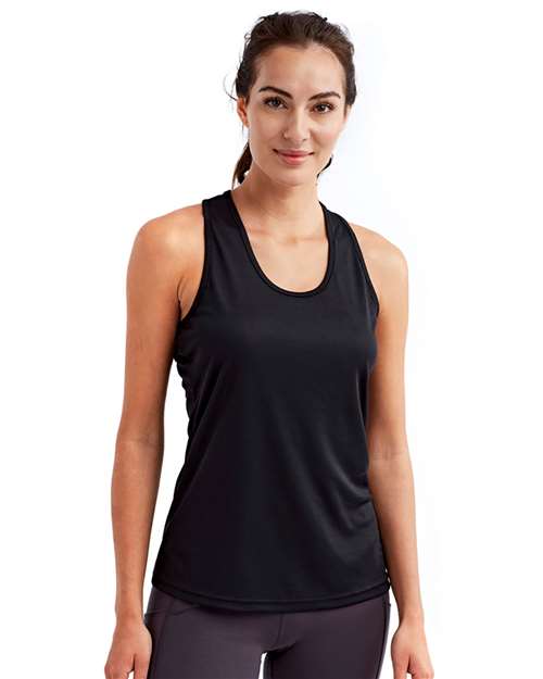 TriDri TD042 Women's Knot Back Venus Tank - Black - model front