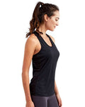 TriDri TD042 Women's Knot Back Venus Tank - Black - model side