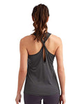 TriDri TD042 Women's Knot Back Venus Tank - Charcoal - model back