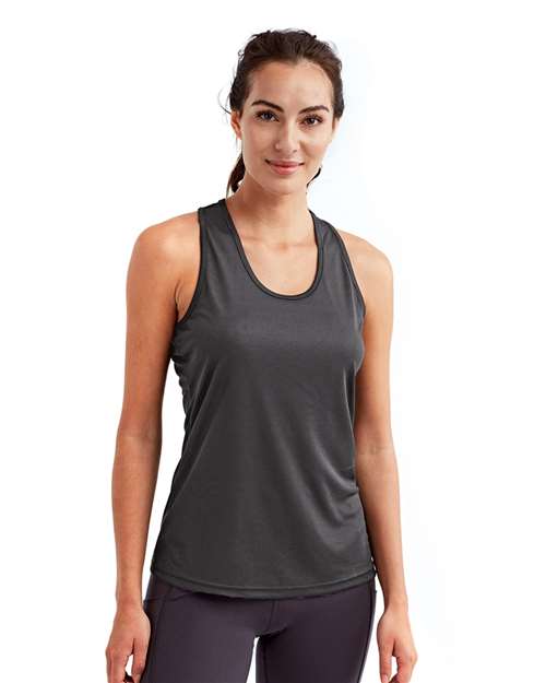 TriDri TD042 Women's Knot Back Venus Tank - Charcoal - model front