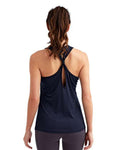 TriDri TD042 Women's Knot Back Venus Tank - French Navy - model back