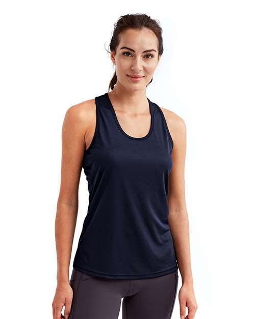 TriDri TD042 Women's Knot Back Venus Tank - French Navy - model front
