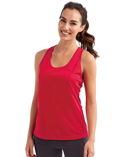 TriDri TD042 Women's Knot Back Venus Tank - Hot Pink - model front