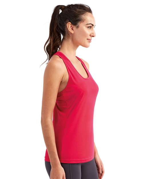 TriDri TD042 Women's Knot Back Venus Tank - Hot Pink - model side