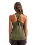 TriDri TD042 Women's Knot Back Venus Tank - Olive - model back