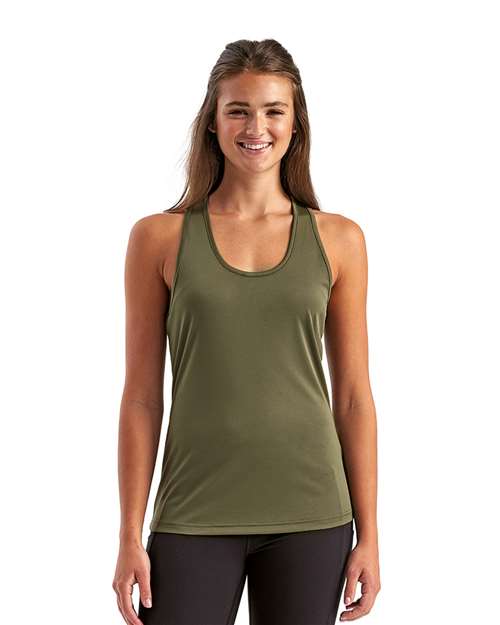 TriDri TD042 Women's Knot Back Venus Tank - Olive - model front