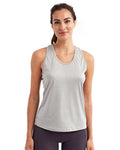 TriDri TD042 Women's Knot Back Venus Tank - Silver Melange - model front