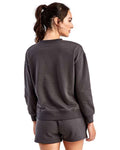 TriDri TD600 Women's Billie Side-Zip Crewneck Sweatshirt - Charcoal - model back